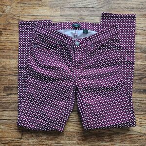 J. Crew Womens Burgundy Skinny Ankle Stretch Jeans Size 26